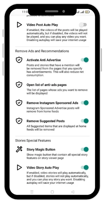 Honsita Ads block feature